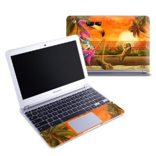 Sunset Flamingo Design Protective Decal Skin Sticker (High Gloss Coating) for Samsung Chromebook 11.6 inch XE303C12 Notebook: Computers & Accessories