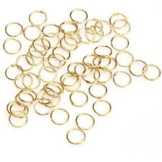 ILOVEDIY 300pcs in Bulk Gold Plated Split Open Jump Rings 8mm: Jewelry