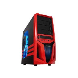 Raidmax No Power Supply ATX Mid Tower Case, Red ATX 298WR: Computers & Accessories