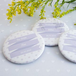 personalised floral hen party badges by joanne hawker