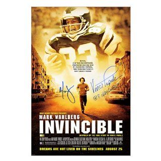 Mark Wahlberg and Vince Papale Autographed 16x24 Invincible Movie Poster: Mark Wahlberg, Vince Papale: Entertainment Collectibles