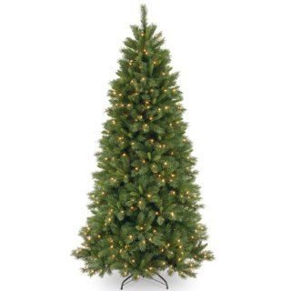 National Tree (LVP7 307 75) Lehigh Valley Pine Hinged Tree with 500 Clear Lights, 7 1/2 Feet   Christmas Trees