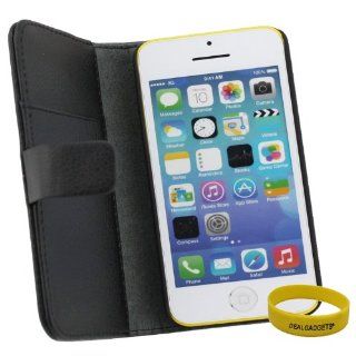 Dealgadgets Apple iPhone 5C Case Black PU Leather Wallet Case Cover: Cell Phones & Accessories