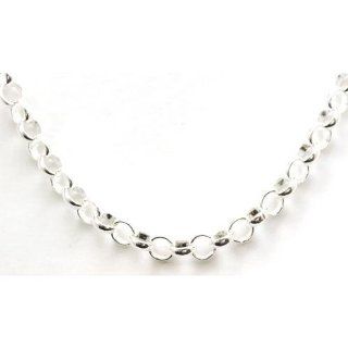 The Olivia Collection Sterling Silver 18 Inch Round Link Necklace Chain: Jewelry