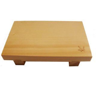 Japanese Wooden Sushi Geta Tray 6'' X 9 1/2'' X 2 1/4" Sushi Board Kitchen & Dining