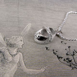silver teddy necklace by tales from the earth