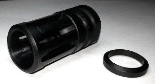 Model 10 / .308 TPI Bird Cage Muzzle Brake Tactical Machined Black Oxide Steel Birdcage Style Break   5/28"x24 Thread Pattern 308 Rifle : Gunsmithing Tools And Accessories : Sports & Outdoors