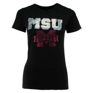 Mississippi State Bulldogs NCAA Womens Teagan Sequin T Shirt : Sports Fan T Shirts : Sports & Outdoors