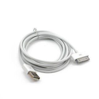 White 2M 6Ft Long USB Dock Sync Data Charger Cable Cord for Apple iPod iPhone 3 3Gs 4 G 4S: Cell Phones & Accessories