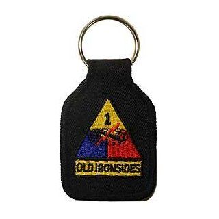 Embroidered Emblem Key Chain   United States US Army   1st Armored Division Logo: Pet Supplies