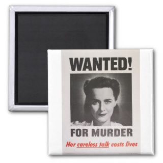Propaganda Poster "Wanted for Murder" WWII Fridge Magnet