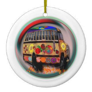 Ladybug Bus Christmas Ornament