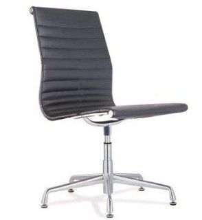 Euro Style Otto Visitor Leather Office Chair (Style: Black) : Reception Room Chairs : Office Products