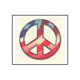 Patriotic Peace Sign Temporaray Tattoo: Toys & Games