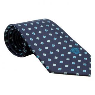 Versace VE BO323 0004 Navy/Sky Blue Diamond Pattern Woven Silk Men's Tie at  Mens Clothing store Neckties
