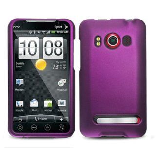 Aimo Wireless HTCEVO4GPCLP014D Rubber Essentials Slim and Durable Rubberized Case for HTC Evo 4G   Retail Packaging   Purple: Cell Phones & Accessories