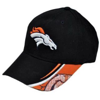 NFL 3D Logo Denver Broncos Velcro Hat Cap Black White Orange Cotton Constructed : Sports Fan Baseball Caps : Sports & Outdoors