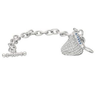 Hershey's Kiss Diamond Toggle Bracelet 1 Charm 14k White Gold (1.15ct): Hershey's Kisses: Jewelry
