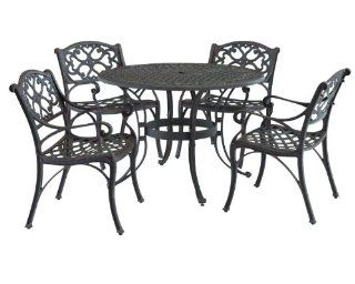 Home Styles 5555 328 Biscayne 5 Piece Outdoor Dining Set, Rust Bronze Finish, 48 Inch : Patio Dining Chairs : Patio, Lawn & Garden