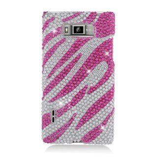 Eagle Cell PDLGUS730S329 RingBling Brilliant Diamond Case for LG Splendor/Venice US730   Retail Packaging   Hot Pink Zebra: Cell Phones & Accessories