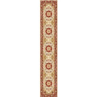Safavieh LNH330A Lyndhurst Collection Ivory and Red Area Runner, 2 Feet 3 Inch by 22 Feet   Area Rugs