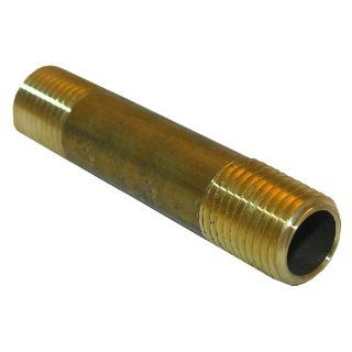 LASCO 17 9359 1/4 Inch by 3 Inch Yellow Brass Pipe Nipple   Pipe Fittings  