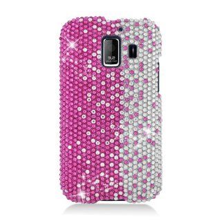 Eagle Cell PDHWU8665S322 RingBling Brilliant Diamond Case for Huawei Fusion 2 U8665   Retail Packaging   Hot Pink/Silver Divide Cell Phones & Accessories