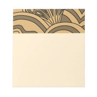 Brown and Tan Color Art Deco Style Design. Memo Notepads