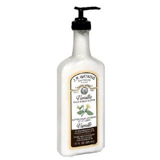 J. R. Watkins Hand & Body Lotion, Vanilla, 11 fl oz (325 ml) Bottles, (Case of 3)  Beauty