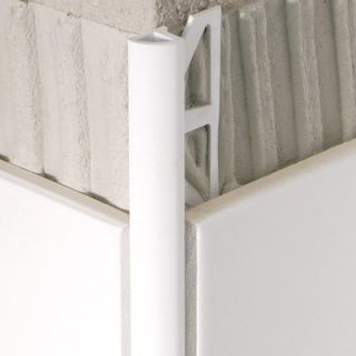 Blanke 96 x 1 Corner Piece Tile Trim in PVC White