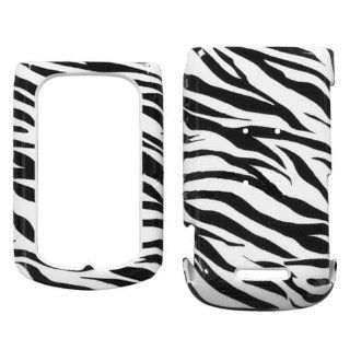 Hard Plastic Snap on Cover Fits Motorola Em330 Zebra Skin AT&T: Cell Phones & Accessories