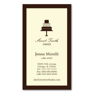 Tiered Cake Business Card   Chocolate Business Card Template