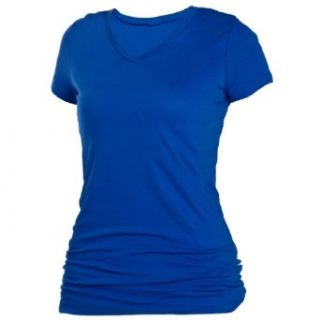 Royal Blue Perfect Fit Girls V Neck Neck Tee Shirt T Shirt Youth Sizes, Medium: Fashion T Shirts: Clothing