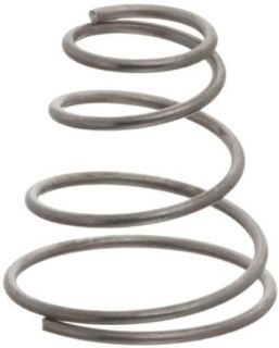 Conical Compression Spring, Type 302 Stainless Steel, Inch, 0.625" Overall Length, 0.6" Large End OD, 0.343" Small End OD, 0.032" Wire Diameter, 2.95lbs Load Capacity, 5.25lbs/in Spring Rate (Pack of 10): Industrial & Scientific