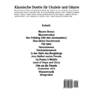 Klassische Duette fr Ukulele und Gitarre: Ukulele fr Anfnger. Mit Musik von Bach, Beethoven, Mozart und anderen Komponisten (In Noten und Tabulatur) (German Edition) (9781479232659): Javier Marc: Books