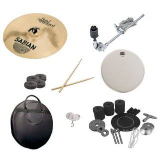 Sabian 16 Inch HH Thin Crash Pack with Cymbal Arm Attachment, Survival Kit, Cymbal Bag, Snare Head, Drumsticks, Drum Key, and Cymbal Felts: Musical Instruments
