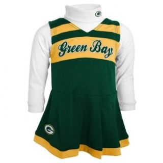 Green Bay Packers Girls (4 6x) Turtleneck & Cheerleader Dress Set: Clothing