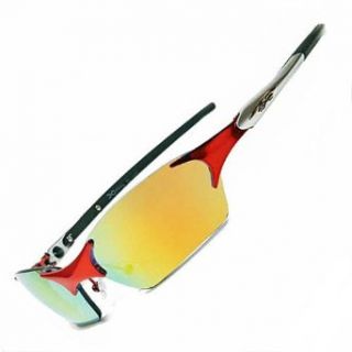 Xloop Rimless Red Gafas De Sol Mirror Triathlon Running Cycling Sunglasses: Clothing