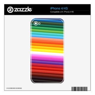 Rainbow of Colored Pencils.png Skin For iPhone 4