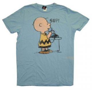 The Peanuts Charlie Brown Sup Junk Food Vintage Style Adult T Shirt Tee: Clothing