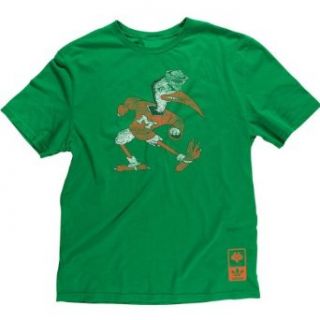 adidas Miami Hurricanes Super Soft Vintage Mascot T Shirt (XX Large) : Athletic Shirts : Clothing