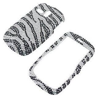 Rhinestones Shield Protector Case for Samsung Freeform SCH R351 / R350, Zebra Stripes Full Diamond: Office Products