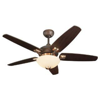 Monte Carlo 5VSR44RID L Versio II 44 Inch 5 Blade Ceiling Fan with Remote and Light Kit, Roman and Iberian Bronze Finish    