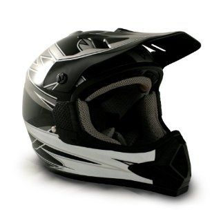 VCAN Sports V356 Full Face Adult Motocross/ATV Helmet with EC Graphics (Black, Large): Automotive