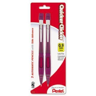 Pentel Quicker Clicker Automatic Pencil, 0.9mm, Assorted Barrel Colors, Color May Vary, 2 Pack (PD349BP2 K6) : Mechanical Pencils : Office Products