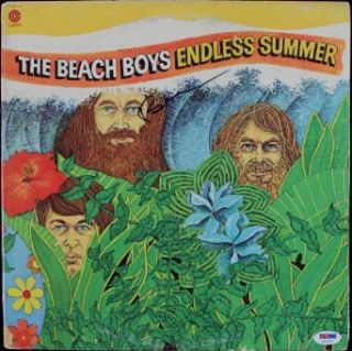 BRIAN WILSON BEACH BOYS ENDLESS SUMMER SIGNED ALBUM COVER W/ VINYL CERTIFICATE OF AUTHENTICITY PSA/DNA #T22177 Entertainment Collectibles