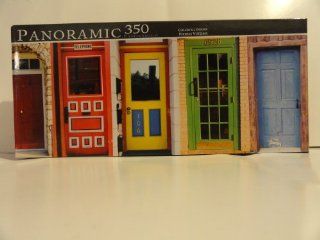 Colorful Doors   PANORAMIC   350 Piece Jigsaw Puzzle: Toys & Games
