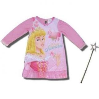 Disney "Princess Aurora" Pink, Long sleeve Nightgown w/wand for girls   4T: Pajama Sets: Clothing
