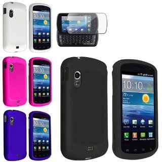 eForCity 4 packs of Rubberized Cases   Black , White , Hot Pink , Blue Compatible with Samsung© Stratosphere SCH i405 with 2 FREE Reusable screen protectors: Cell Phones & Accessories