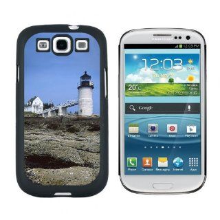 Maine Lighthouse   Marshall Point   Snap On Hard Protective Case for Samsung Galaxy S3   Black Cell Phones & Accessories